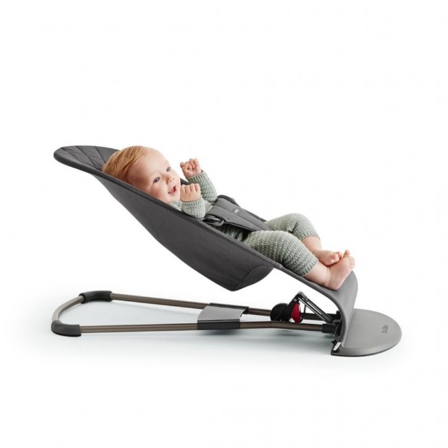 Leżaczek BABYBJORN BLISS WOVEN - Antracytowy