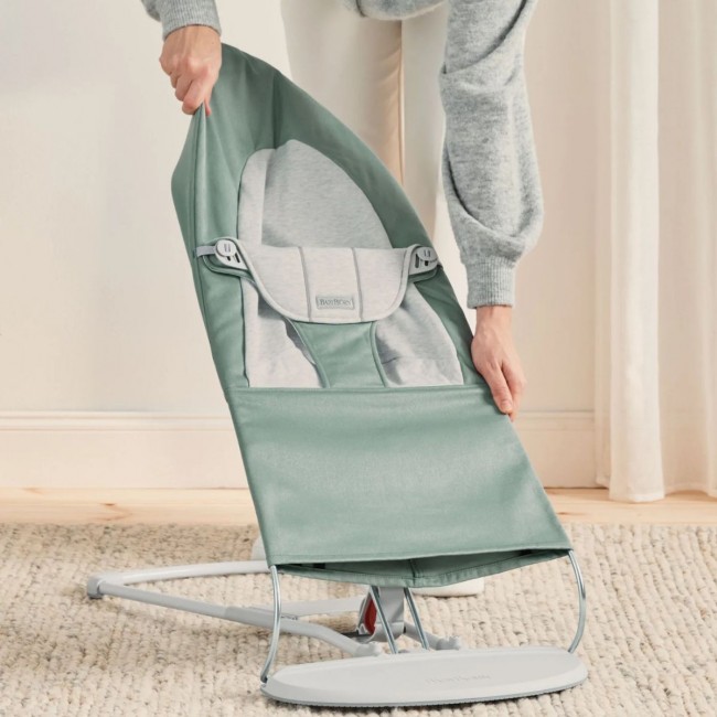 Poszycie do leżaczka BABYBJORN Soft Woven/Jersey - Jasnoszałwiowy/Szary