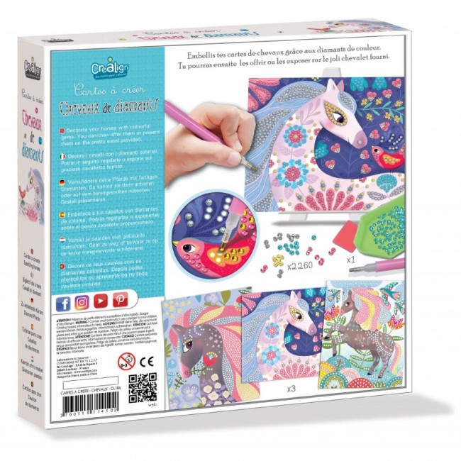 Zestaw artystyczny z diamentami Crea Lign' - Konie