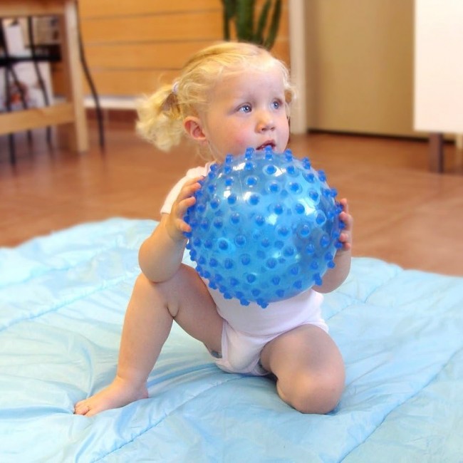 Piłka sensoryczna LUDI 20 cm - Niebieska