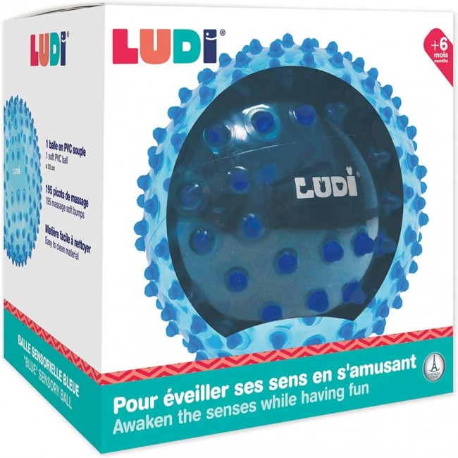 Piłka sensoryczna LUDI 20 cm - Niebieska
