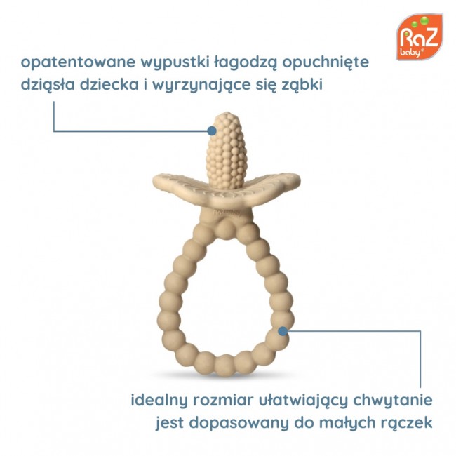 Gryzak silikonowy Soczysta Malina Plus RazBaby - Zielony