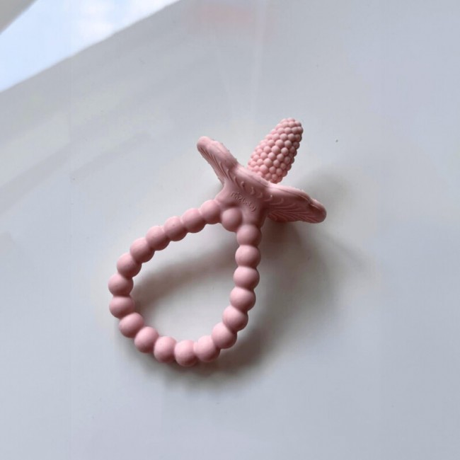 Gryzak silikonowy Soczysta Malina Plus RazBaby - Różowy