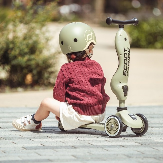 Hulajnoga i rowerek 2w1 Highwaykick SCOOTANDRIDE 1-5 lat - Olive