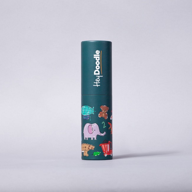 Mała mata silikonowa do wielokrotnego kolorowania HeyDoodle - Słoneczne Bazgrołki