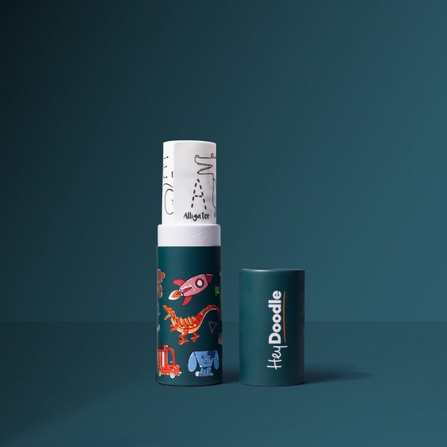 Mała mata silikonowa do wielokrotnego kolorowania HeyDoodle - Słoneczne Bazgrołki