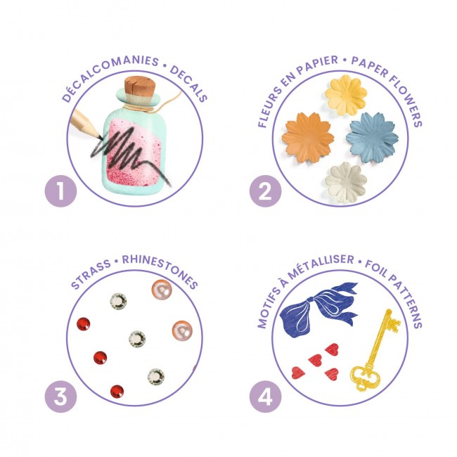 Zestaw artystyczny 4 w 1 Djeco - Kraina Czarów