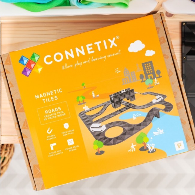 Klocki magnetyczne Connetix - Creative Roads Pack 48 el.