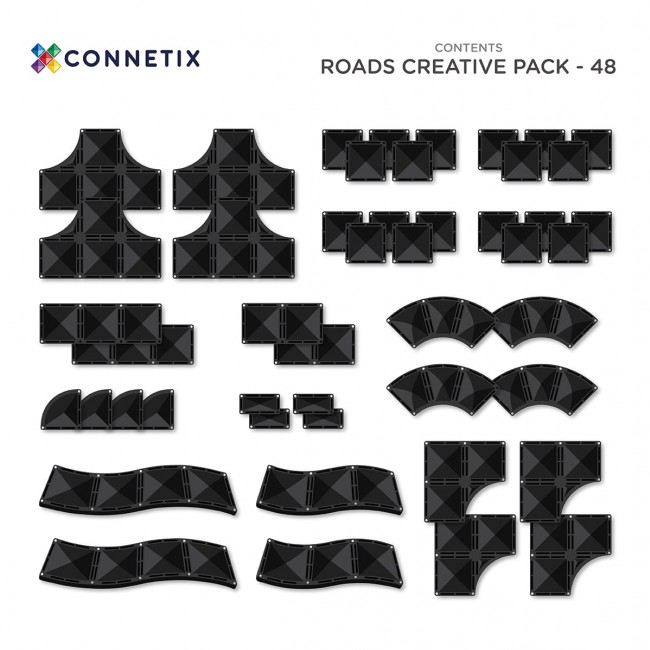 Klocki magnetyczne Connetix - Creative Roads Pack 48 el.