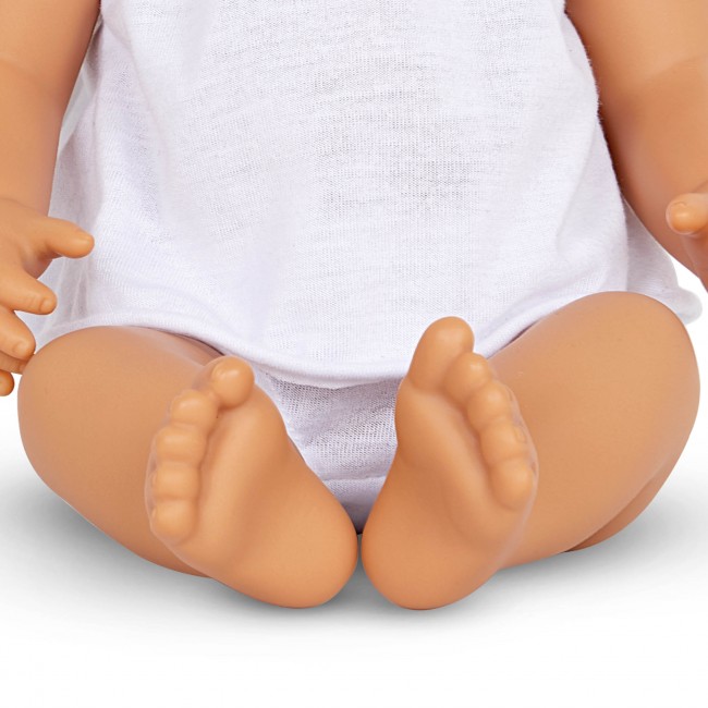 Lalka niemowlę ze smoczkiem LullaBaby - W dwuczęściowym ubranku i opasce