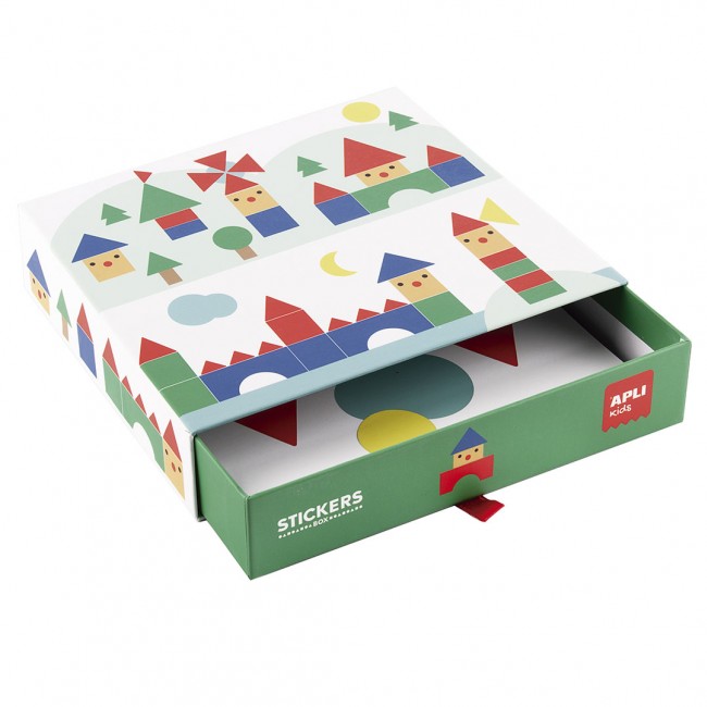 Zestaw z naklejkami geometrycznymi Apli Kids - Wieś