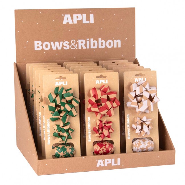 Świąteczne kokardki i wstążka do dekoracji Apli Kids - Zielone