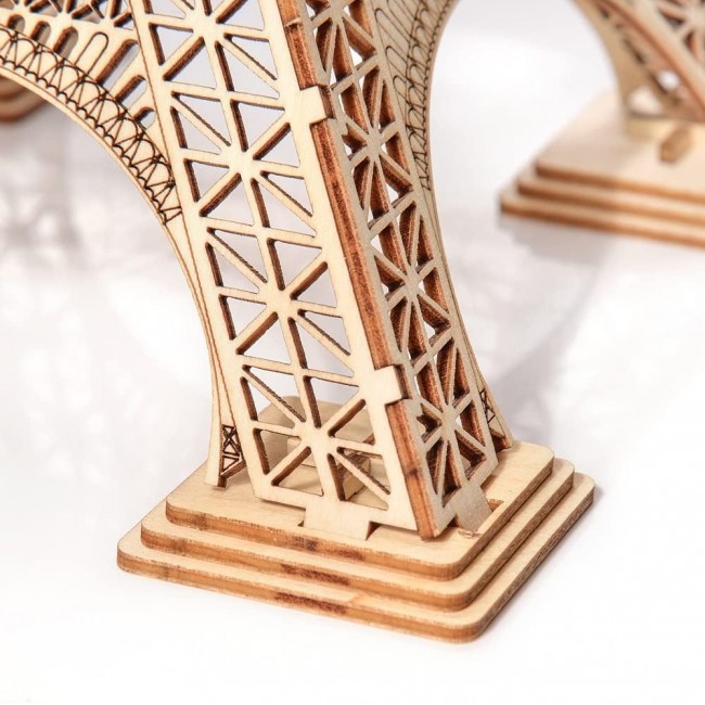 Drewniane Puzzle Model 3D Little Story - Wieża Eiffla