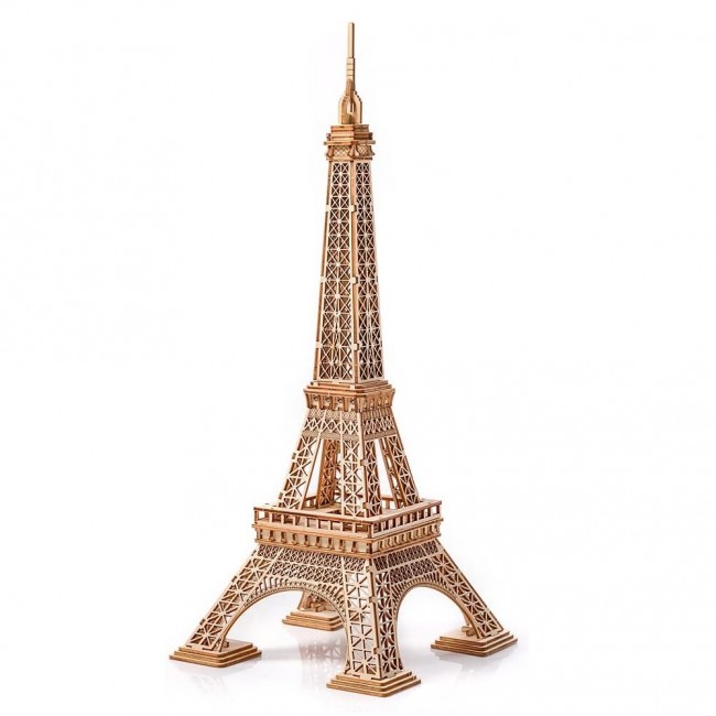 Drewniane Puzzle Model 3D Little Story - Wieża Eiffla