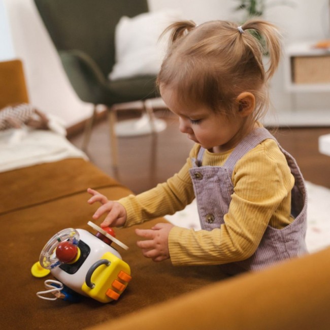 Tablica manipulacyjna z kostką i doczepianymi elementami TOPBRIGHT