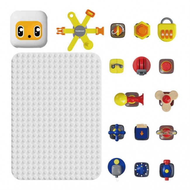 Tablica manipulacyjna z kostką i doczepianymi elementami TOPBRIGHT