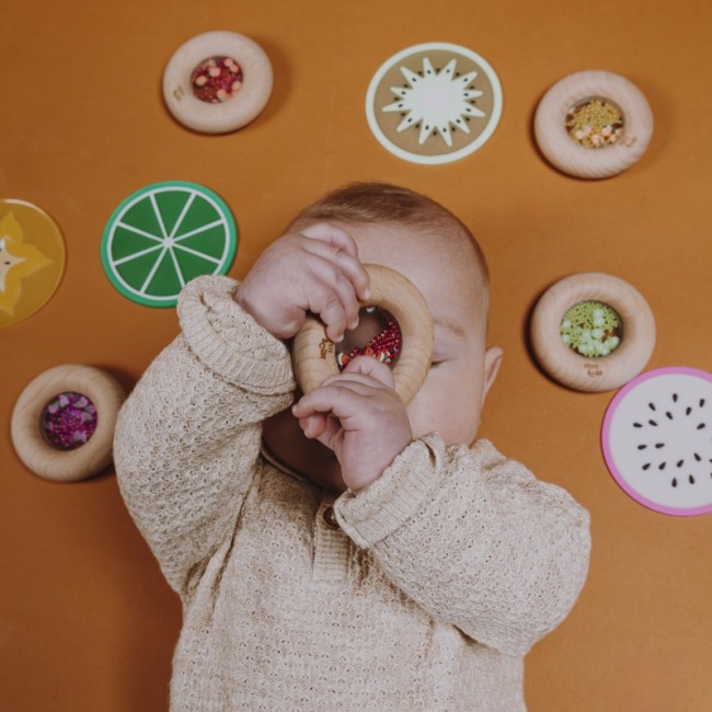 Grzechotka sensoryczna Petit Boum - Pomarańcza