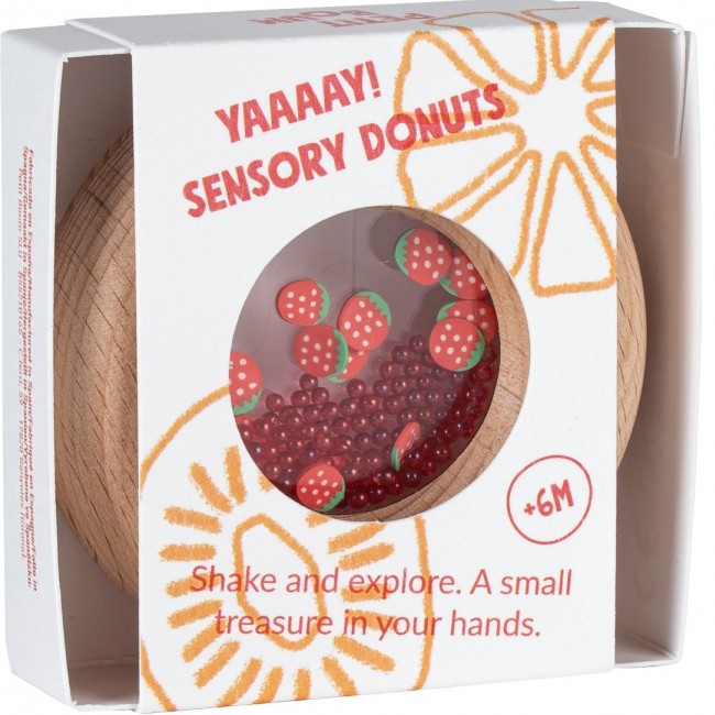 Grzechotka sensoryczna Petit Boum - Truskawka