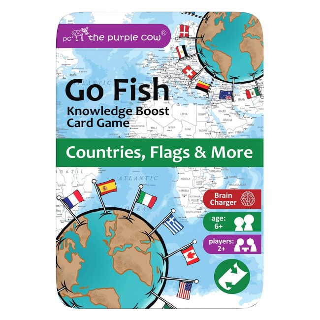 Podróżna gra karciana Kwartet The Purple Cow - Go Fish Kraje, Flagi