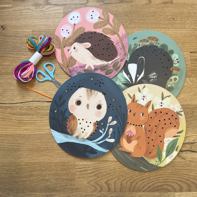 Zestaw artystyczny haftowanie od podstaw Djeco - Wiewiórka