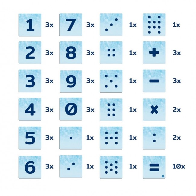 Nakładki na klocki magnetyczne COBLO - Cyfry 60 szt.