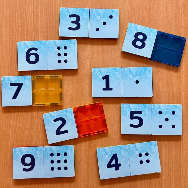 Nakładki na klocki magnetyczne COBLO - Cyfry 60 szt.