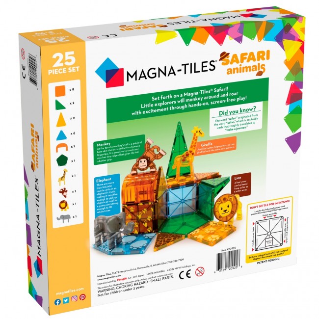 Klocki magnetyczne MAGNA-TILES - Safari Animals 25 el.