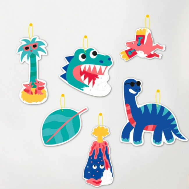 Zestaw z numerowanymi kolorowankami OMY - Dinozaury