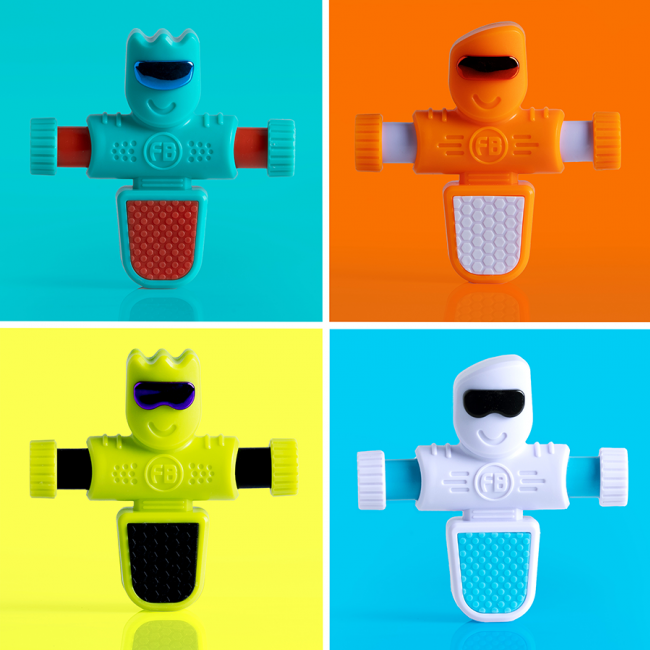 Piłkarzyki Foosbots Fat Brain Toys Zestaw dla Jednego Gracza - Pomarańczowy