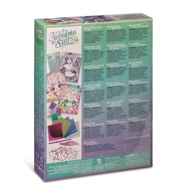 Album do scrapbookingu - zestaw kreatywny dla dzieci z folią i brokatem Nebulous Stars - Marinia 7+