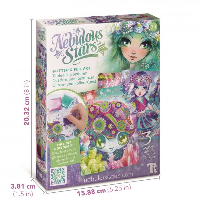 Album do scrapbookingu - zestaw kreatywny dla dzieci z folią i brokatem Nebulous Stars - Marinia 7+