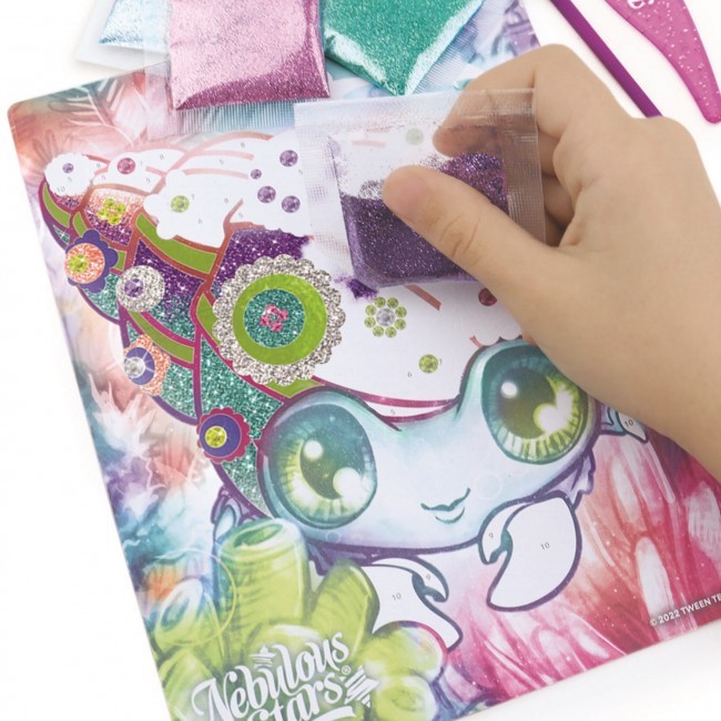 Album do scrapbookingu - zestaw kreatywny dla dzieci z folią i brokatem Nebulous Stars - Marinia 7+