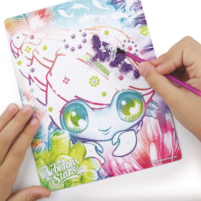 Album do scrapbookingu - zestaw kreatywny dla dzieci z folią i brokatem Nebulous Stars - Marinia 7+