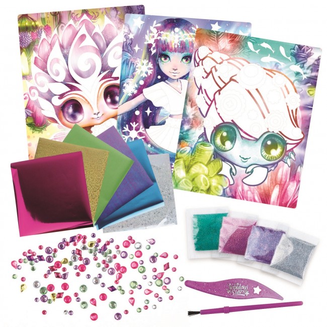 Album do scrapbookingu - zestaw kreatywny dla dzieci z folią i brokatem Nebulous Stars - Marinia 7+