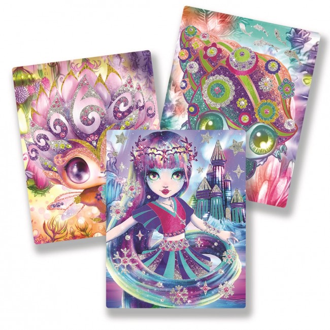 Album do scrapbookingu - zestaw kreatywny dla dzieci z folią i brokatem Nebulous Stars - Marinia 7+