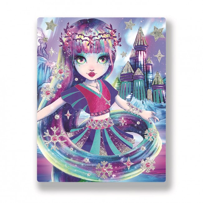 Album do scrapbookingu - zestaw kreatywny dla dzieci z folią i brokatem Nebulous Stars - Marinia 7+