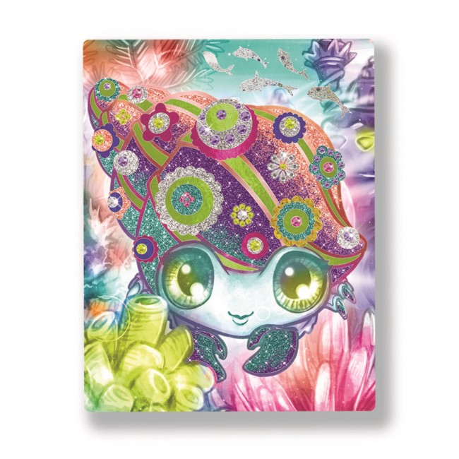 Album do scrapbookingu - zestaw kreatywny dla dzieci z folią i brokatem Nebulous Stars - Marinia 7+