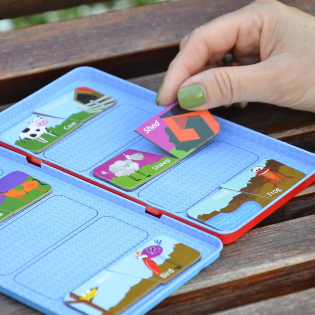 Podróżna gra magnetyczna The Purple Cow - Puzzle Zwierzęta i ich domy