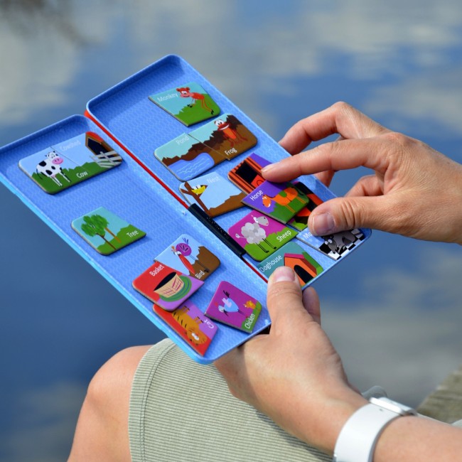 Podróżna gra magnetyczna The Purple Cow - Puzzle Zwierzęta i ich domy