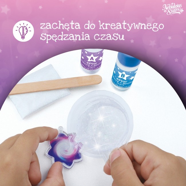 Zestaw do robienia biżuterii dla dzieci - zawieszka talizman 8 szt. Nebulous Stars - Eclipsia 8+
