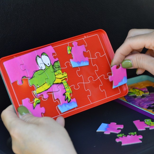 Podróżna gra magnetyczna The Purple Cow - Puzzle Farma