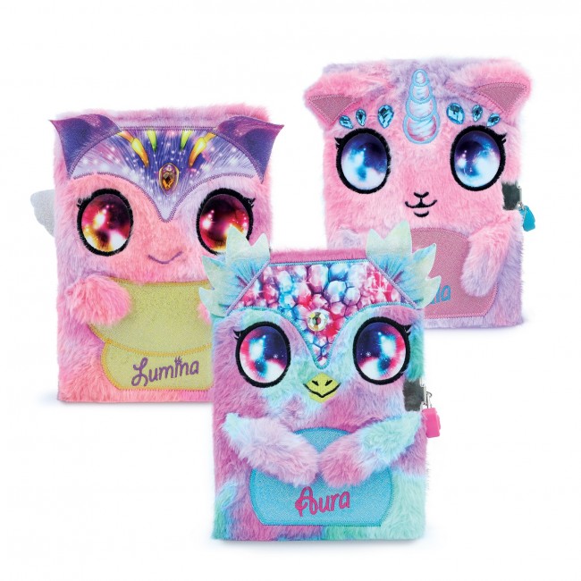 Pamiętnik z kłódką - pluszowy notatnik dla dzieci Nebulous Stars - Aura 7+