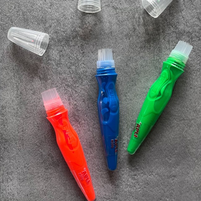 Farby w tubie z pędzelkiem Apli Kids - Kolory neonowe 6 szt.