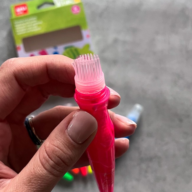 Farby w tubie z pędzelkiem Apli Kids - Kolory neonowe 6 szt.