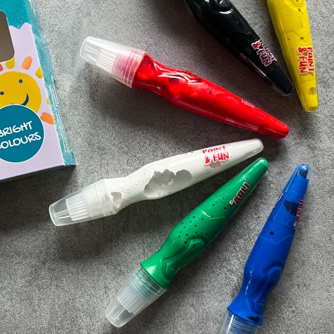 Farby w tubie z pędzelkiem Apli Kids - Kolory podstawowe 6 szt.