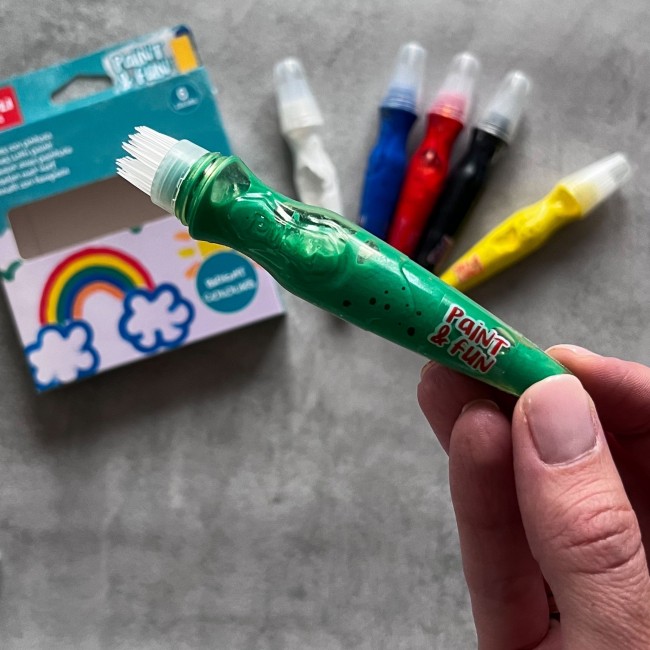 Farby w tubie z pędzelkiem Apli Kids - Kolory podstawowe 6 szt.