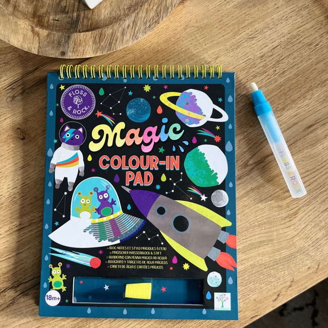 Magiczne kolorowanki wodne z podpórką Floss&Rock - Kosmos