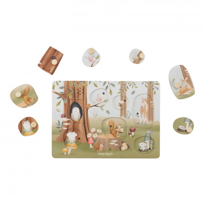 Puzzle dźwiękowe Little Dutch - Forest Friends
