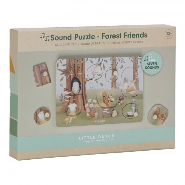 Puzzle dźwiękowe Little Dutch - Forest Friends