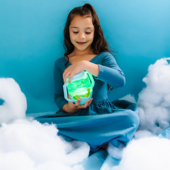 Słoik sensoryczny do napełnienia wodą Glo Pals - błękitny